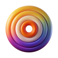 serene artistic stunning minimalist A series of concentric circles radiating outwards, with a gradient color scheme transitioning from warm to cool hues high quality genuine png