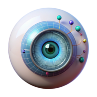 beautiful traditional beautiful rustic A close-up of a holographic projection of a human eye, intricate details and data streams visible within, sci-fi interface style premium detailed png