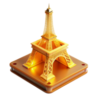 magnificent artistic impressive abstract A 3D printer constructing a miniature replica of the Eiffel Tower, layer by layer, illuminated by a warm yellow light, timelapse photography style... png