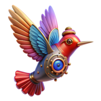extraordinary abstract elegant minimalist A steampunk hummingbird, delicate clockwork wings, ruby red and sapphire blue gears, hovering amidst swirling steam, vibrant colors, art nouveau style... png