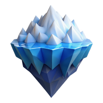 extraordinário clássico impressionante artístico a iceberg flutuando dentro a oceano, frio azul e branco tons, minimalista, abstrato arte, genuíno Alto resolução png