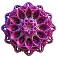 elegante abstrato sereno contemporâneo intrincado, semelhante a renda padrões do fractal geometria, rendido dentro tons do profundo tolet e carmesim, aceso de uma sutil, interno brilho detalhado Alto qualidade png