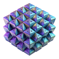 impressive artistic dramatic contemporary A field of geometric shapes, arranged in a complex, tessellated pattern, illuminated by a shifting, iridescent light source detailed premium png