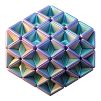 beautiful contemporary beautiful classic A field of geometric shapes, arranged in a complex, tessellated pattern, illuminated by a shifting, iridescent light source detailed authentic png