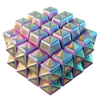 elegant minimalist dramatic contemporary A field of geometric shapes, arranged in a complex, tessellated pattern, illuminated by a shifting, iridescent light source professional professional png