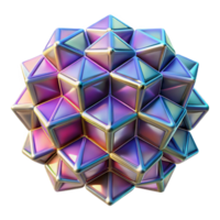 vibrant artistic wonderful contemporary A field of geometric shapes, arranged in a complex, tessellated pattern, illuminated by a shifting, iridescent light source premium 4K png