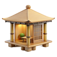 extraordinary abstract wonderful rustic A minimalist Japanese tea house, constructed of bamboo and rice paper, soft diffuse daylight, tranquil, zen, minimalist high resolution 4K png