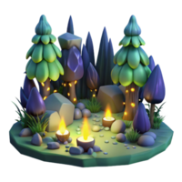 beautiful traditional serene modern A group of fireflies illuminating a dark forest at night, magical and bioluminescent, fantasy art style, high resolution professional png