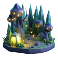 beautiful creative extraordinary creative A group of fireflies illuminating a dark forest at night, magical and bioluminescent, fantasy art style, detailed exclusive png