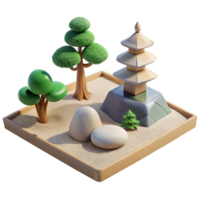magnificent rustic magnificent vintage A serene Japanese zen garden with raked sand, bonsai trees, and rocks, minimalist and peaceful, genuine genuine png