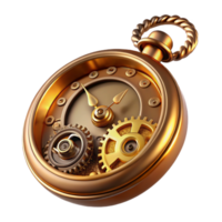 elegant abstract impressive minimalist A close-up of a steampunk pocket watch, gears and springs intricately detailed, emitting a soft golden glow, against a dark backdrop.... png