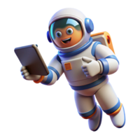 vibrant modern extraordinary traditional A lone astronaut floating in space, holding a futuristic tablet displaying complex data, dramatic backlighting, realistic style authentic authentic png