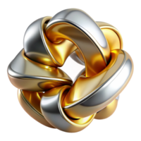 magnificent traditional serene abstract Interlocking, biomorphic shapes in metallic silver and gold, reflecting a warm, golden light, rendered in a sleek, futuristic style genuine professional png