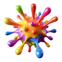 elegant abstract wonderful artistic A chaotic explosion of colorful paint splatters and drips, illuminated by a bright, studio light, presented in a raw, action painting style professional... png