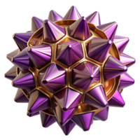 impressive vintage wonderful creative A complex, fractal-based structure resembling a crystalline growth, rendered in shades of deep purple and gold, with sharp, defined edges, illuminated by a... png