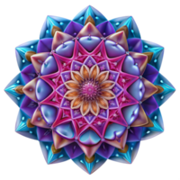 wonderful modern extraordinary traditional A kaleidoscopic pattern of intricate, geometric mandalas, rendered in vibrant, saturated colors, with a symmetrical, mirrored composition, lit by a... png