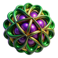 dramatic vintage impressive abstract Fractal patterns of emerald green and deep violet, interlaced with glowing golden threads, lit by a soft, ambient glow. Art Deco style 4K premium png
