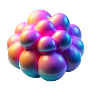 sereno moderno hermosa moderno un campo de pulsante, amorfo gotas en vibrante, color caramelo matices, iluminado por un suave, difuso ligero. psicodélico Arte estilo 4k alto calidad png