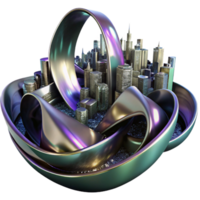 wonderful artistic dramatic vintage Flowing ribbons of liquid mercury, reflecting distorted images of a fragmented cityscape, under a dim, atmospheric light. Dark fantasy style premium professional png