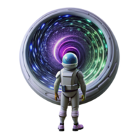 stunning vintage magnificent traditional A lone astronaut gazing at a giant, swirling vortex of binary code in space, nebula lighting, cosmic horror style high quality high quality png