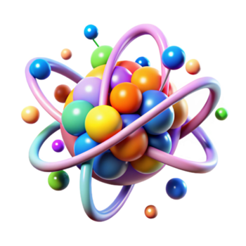 elegant modern elegant creative A quantum computer core emitting streams of colorful particles, dynamic lighting, abstract style high resolution professional png