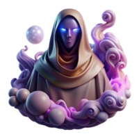 elegant vintage wonderful abstract A mysterious, veiled oracle surrounded by swirling nebulae and celestial bodies, cosmic lighting, surrealist style exclusive genuine png
