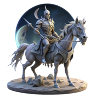 elegant classic dramatic rustic A spectral knight riding a skeletal warhorse across a desolate battlefield, bathed in the pale light of a full moon, dark fantasy style high resolution exclusive png