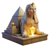 extraordinary artistic elegant rustic A mysterious sphinx guarding a hidden temple, illuminated by a single beam of light, ancient Egyptian style authentic authentic png