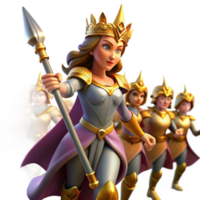 dramatic traditional extraordinary abstract A fierce warrior queen leading her army into battle, dramatic lighting and dynamic pose, comic book style professional genuine png