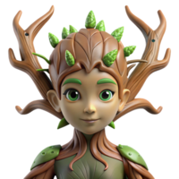 stunning abstract beautiful traditional A dryad merging with a tree, bark and skin blending seamlessly, surrealism style, soft lighting professional high resolution png