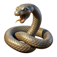 elegant abstract extraordinary modern A coiled rattlesnake ready to strike, tense and dramatic, stark lighting, photorealistic render high resolution 4K png