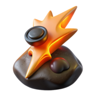magnificent artistic vibrant creative A cyclops forging a lightning bolt, Greek mythology, fiery orange lighting, rugged, realistic style genuine original png