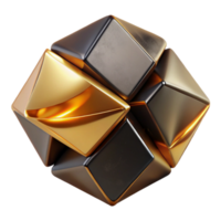 impressive classic vibrant creative Fractured geometric shapes of polished obsidian and brushed gold, intersecting and overlapping, lit by a soft, diffused amber glow detailed detailed png