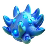 magnificent creative extraordinary creative Biomorphic forms resembling deep-sea creatures, rendered in translucent glass, with internal bioluminescent blue light emanating outwards genuine genuine png