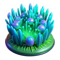 elegant artistic vibrant traditional A field of pulsating, bioluminescent algae, in shades of electric green and neon blue, with a vibrant, psychedelic style authentic original png