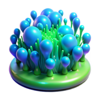 elegant rustic vibrant creative A field of pulsating, bioluminescent algae, in shades of electric green and neon blue, with a vibrant, psychedelic style detailed genuine png