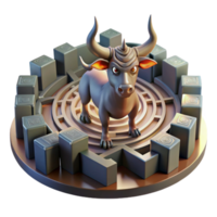 magnificent modern wonderful classic The Minotaur trapped within the labyrinth, intricate shadows cast by the torchlight, dark and claustrophobic atmosphere, surrealist style high resolution exclusive png