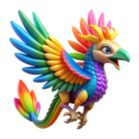 stunning rustic impressive abstract A majestic Quetzalcoatl, feathers shimmering with rainbow hues, soaring through a clear blue sky, Aztec art style high quality original png