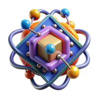 magnífico criativo impressionante artístico uma quantum computador, complexo interligado fios e nós pulsante com energia, abstrato arte estilo, vibrante cores genuíno 4k png