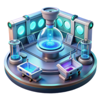 serene contemporary extraordinary abstract A futuristic laboratory filled with holographic displays and advanced technology, clean, sterile aesthetic, bright, even lighting high resolution authentic png