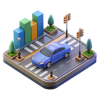 elegant vintage wonderful vintage A self-driving car navigating a complex intersection, light trails, motion blur, futuristic cityscape, cyberpunk style high quality high resolution png