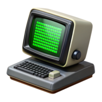 vibrant contemporary wonderful abstract A vintage computer terminal displaying complex code, green text on a black screen, CRT scanlines visible, retrofuturistic style high resolution exclusive png