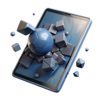 extraordinary abstract beautiful abstract A shattered screen of a tablet displaying a broken digital world, pixelated fragments floating, dystopian style, dramatic lighting genuine original png