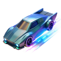 wonderful minimalist magnificent modern A futuristic vehicle speeding through a digital landscape, trails of light and data, cyberpunk style, neon lighting high resolution premium png