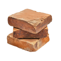 Stack of handmade brown soap bars with a rough textured surface png