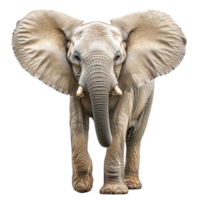 Majestic elephant with large ears standing still png