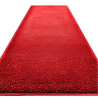 Plush red carpet extending forward with a luxurious texture png
