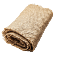 Rolled burlap fabric with a rough texture png