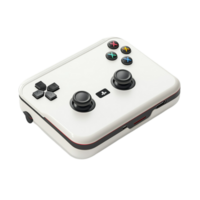 white gaming controller with multiple buttons and joysticks png
