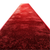 Luxurious red carpet leading into the distance with a plush texture png